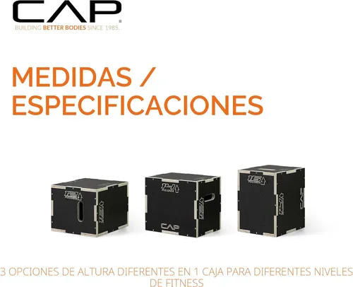 Vista 4 de CAP Barbell Caja pliométrica 3 en 1 Múltiples estilos y tamaños