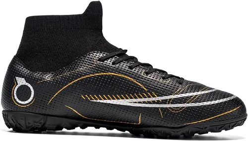 Vista 5 de JIEBUNIAO Botas de fútbol para hombre, zapatos de fútbol profesionales de alta calidad, para interiores y exteriores, cómodos tenis atléticos