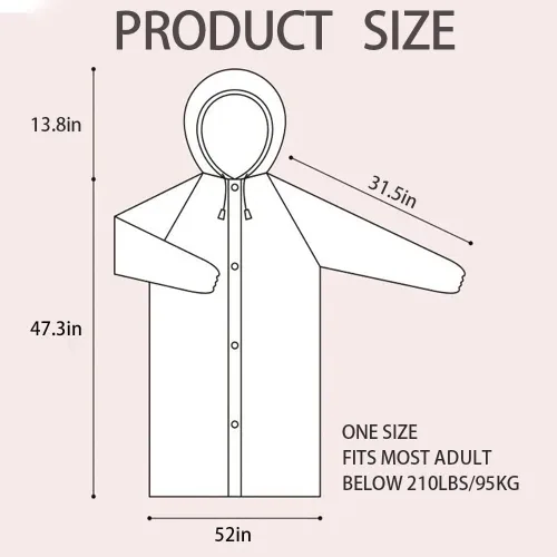 Vista 4 de 2 ponchos de lluvia, impermeable reutilizable para adultos con capucha y mangas para campamento, senderismo, viajes, parques de atracciones