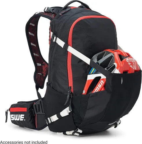 Vista 6 de USWE Flow 16L - Mochila con protector de espalda, para bicicleta, Mountainbike, MTB y E-MTB, negro