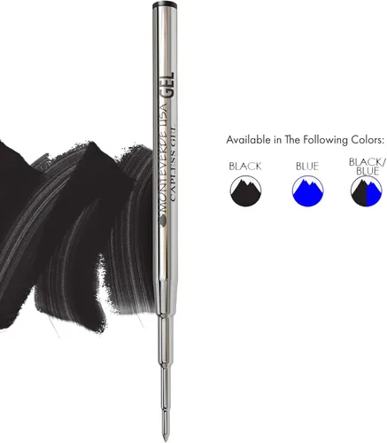 Vista 2 de Monteverde Recambio de bolígrafo de gel fino para bolígrafos de gel Montblanc, paquete de 6, negro (M423BK)