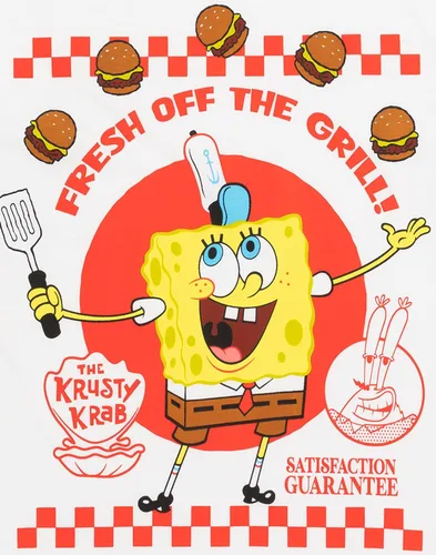 Vista 6 de SpongeBob SquarePants Conjunto de pijama para hombre, camiseta de manga corta y pantalones cortos para adultos, ropa de descanso de hamburguesa