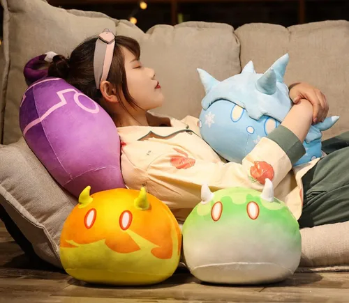 Vista 2 de CHAOZI0 Almohada de juguete de felpa para niños, cojín de sofá, almohada suave de peluche para muñecas, accesorios para fanáticos del juego de rol