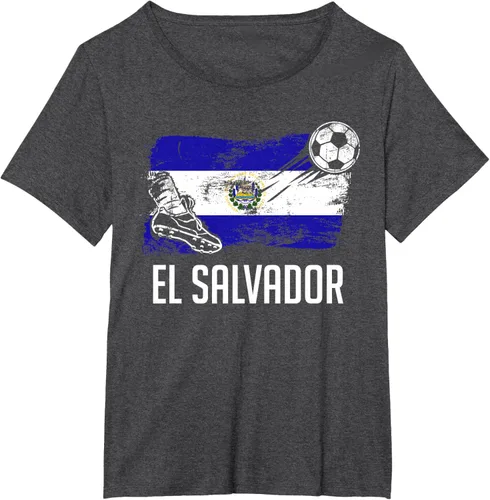 Vista 19 de Camiseta salvadoreña con bandera de fútbol salvadoreño