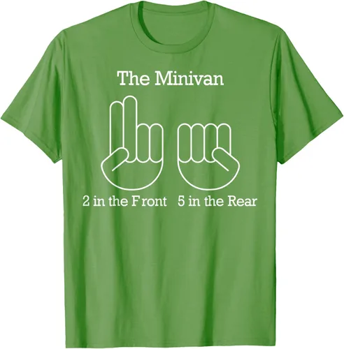Vista 16 de The Minivan 2 In The Front 5 In The Rear Camiseta, Negro