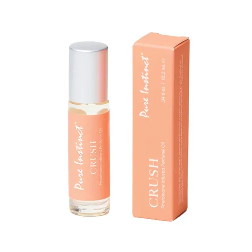 Vista 2 de Pure Instinct CRUSH The Original - Perfume de aceite esencial con infusión de feromonas, para sus mujeres, listo para la TSA