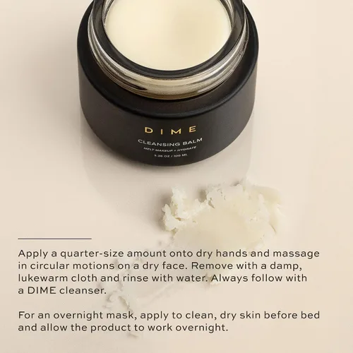 Vista 6 de Dime Beauty - Bálsamo limpiador, removedor de maquillaje con aceite y limpiador facial, removedor de maquillaje hidratante de ojos con escualano