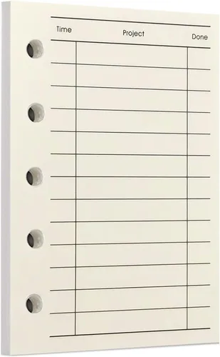 Vista 17 de Zelten 1 paquete A5 de 80 hojas/160 páginas 4 en 1 rayado cuadrado punteado en blanco hojas sueltas perforadas papel de repuesto de papel