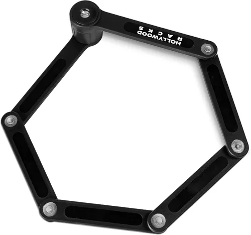 Vista 3 de Hollywood Racks Cerradura plegable antirrobo para bicicleta, negro, cerradura de llave, compacta, ligera