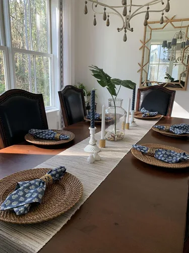 Vista 6 de Taran Juego de 12 servilletas de algodón con estampado de flores, 18 x 18 pulgadas, 100 % naturales, reutilizables, para cenas, eventos, bodas