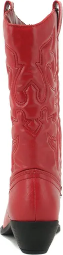 Vista 2 de Soda Reno - Botas vaqueras estilo del oeste para mujer, con punta en pico y lengüeta, longitud hasta la rodilla