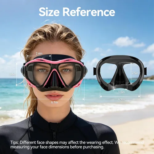 Vista 2 de COPOZZ Snorkel Mask Adult – Anti-Fog Scuba Mask with Nose Cover, Tempered Glass Snorkeling Gear for Adults