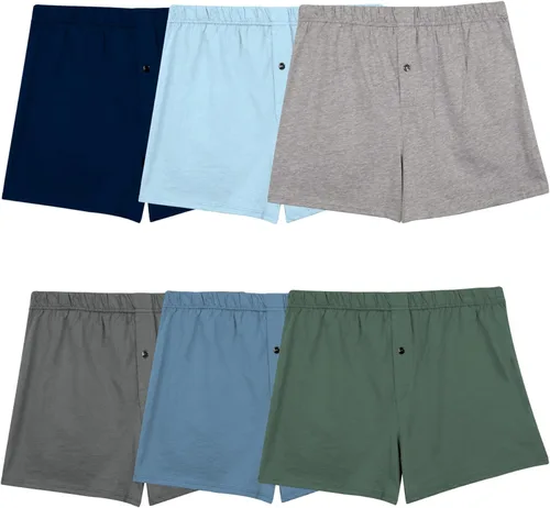 Vista 2 de Fruit of the Loom Men's Knit Boxers Assorted (6 Pack)