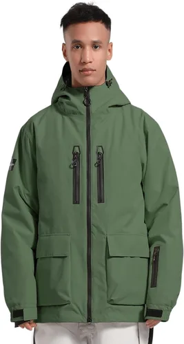Vista 14 de GSOU SNOW Mens Baggy Snowboard Jacket Snow Ski jacket Waterproof Beige