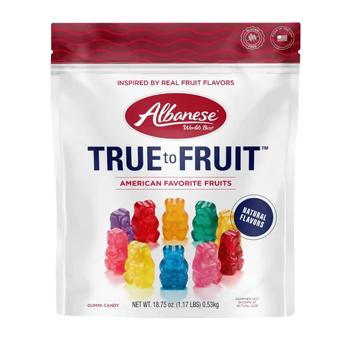 Vista 12 de Albanese World's Best True to Fruit™ - Gomitas de frutas favoritas estadounidenses, bolsa de caramelo de 0.75 onzas (paquete de 200)