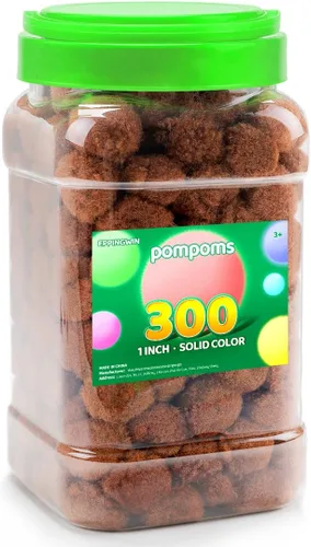 Vista 45 de Eppingwin - 2000 pompones negros, pompones suaves de 1 cm para manualidades, 0.4 pulgadas para proyectos de bricolaje de arte y manualidades (negro)