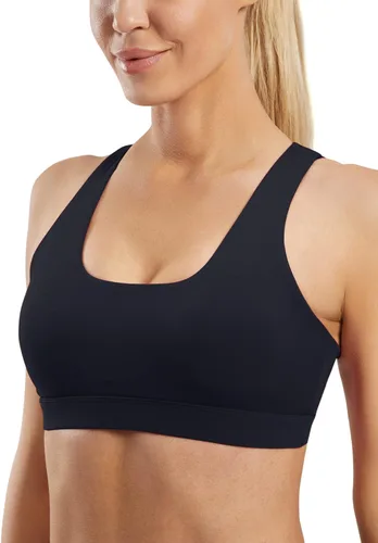 Vista 3 de AFITNE Brasier deportivo con tirantes para mujer, espalda cruzada, soporte medio, acolchado, entrenamiento, fitness, yoga, con copas extraíbles