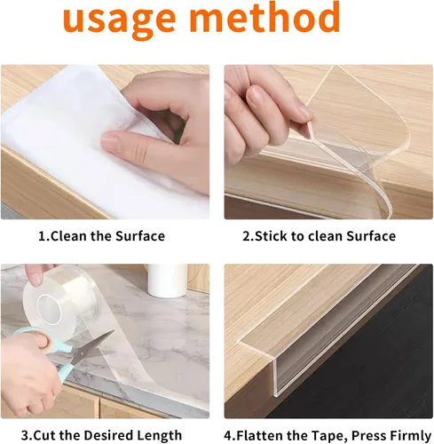 Vista 6 de Protector de Esquinas y Bordes a Prueba de Bebés, Protector Suave y Transparente para Esquinas de Mesas y Muebles y Tope de Seguridad para Puertas