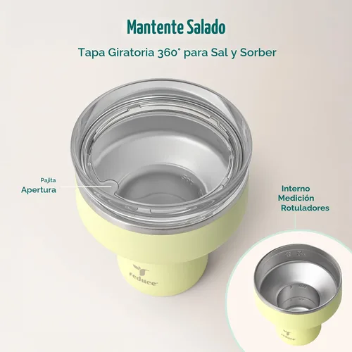 Vista 5 de Reduce Saltini - Vaso de cóctel de 16 onzas, vaso aislado de margarita con tapa, mantiene las bebidas frías durante 10 horas, alternativa al vaso