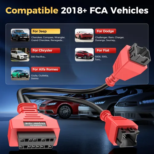 Vista 4 de Autel Adaptador original OBD2 12+8 para Chrysler OBD II, protocolo de pasarela de cable de derivación, derivación de seguridad universal 12 8