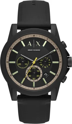 Vista 17 de Reloj cronógrafo Armani Exchange AX para hombre con correa de cuero, acero inoxidable o silicona