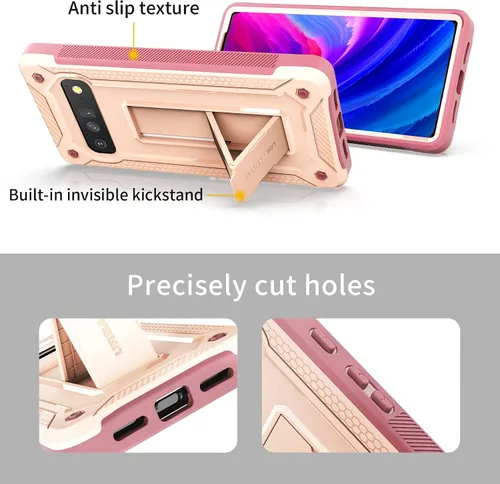 Vista 6 de URBANITE Funda protectora para Google Pixel 6 Pro con soporte, grado militar, resistente a prueba de golpes, para teléfono Pixel 6 Pro de 6.7