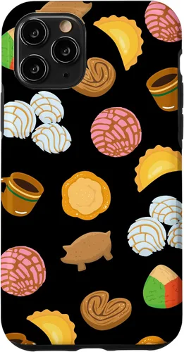 Vista 29 de Conchas Pan Dulce Patrón Negro Teléfono Caja Latina Regalo Caso para iPhone 17