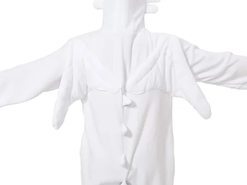Vista 7 de dressfan Mameluco de dragón de animal disfraz de Navidad Halloween pijamas unisex para adultos adolescentes blanco y negro Blanco