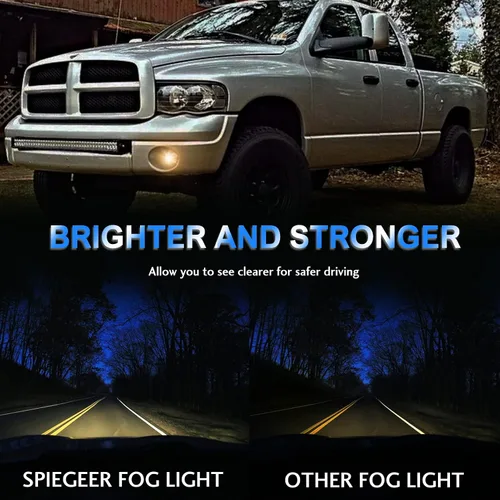 Vista 8 de Kit de reemplazo de luces antiniebla para 2002 2003 2004 2005 2006 2007 2008 Dodge Ram 1500/2500/3500 con bisel negro, cableado y interruptor 9006