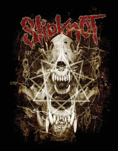 Vista 3 de Ripleys Clothing Sudadera con capucha oficial Slipknot para hombre con logotipo de dientes de calavera