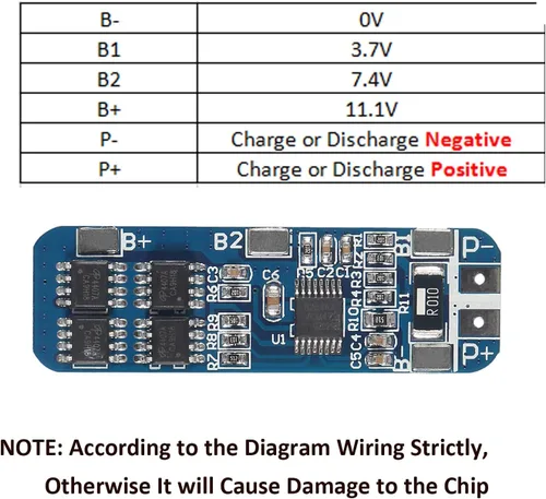 Vista 4 de DIANN 6 unids 3S BMS 18650 Tablero de protección de batería de litio Cargador de iones de litio Módulo de protección 11.1V/12V/12V/12.6V 10A PCB BMS