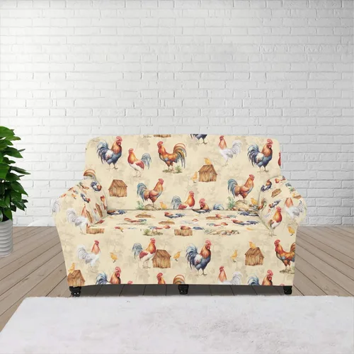 Vista 118 de Horeset Funda elástica para silla con diseño de flores hippie otoñales, funda para sofá, lavable, protección de muebles con espuma antideslizante