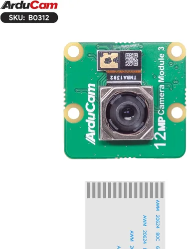 Vista 3 de Arducam para Raspberry Pi Módulo de cámara 3, 12MP IMX708 75°(D) Autofoco Cámara Pi V3, Cable FFC de 15-22 pines