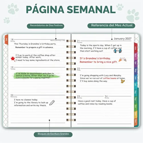 Vista 4 de 2027 Planner - 2027 Planner Weekly and Monthly, Planner 2027