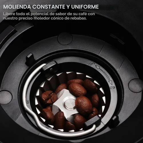 Vista 3 de BioloMix Molinillo de café eléctrico, molinillo cónico de rebabas