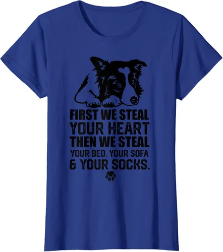 Vista 44 de Border Collie Steal Your Heart Steal Your Bed - Camiseta de sofá, Gris