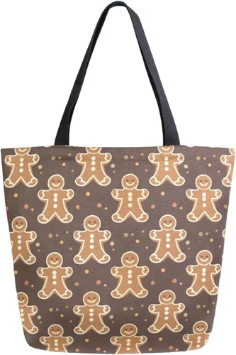 Vista 25 de SUABO Bolsa de asas de cocina reutilizable para comestibles, bolsa de compras de lona para exteriores Cactus