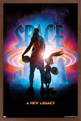 Vista 17 de Trends International Space Jam: A New Legacy - Póster de pared de teaser, 22.4 pulgadas de largo x 14.7 pulgadas, versión enmarcada en madera
