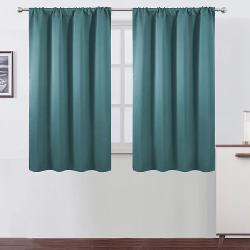 Vista 43 de LEMOMO Cortinas opacas de 42 x 54 pulgadas, juego de 2 paneles de cortinas con aislamiento térmico para oscurecer la habitación