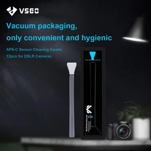 Vista 7 de VSGO Kit de limpieza de sensor de cámara APS-C, hisopos de limpieza de sensores, compatible con cámaras digitales DSLR y SLR (V-S02-12)