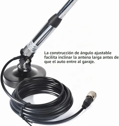 Vista 6 de TWAYRDIO Ángulo ajustable 180 ° antena de radio montaje magnético 10CM/4 pulgadas base para coche transceptor móvil