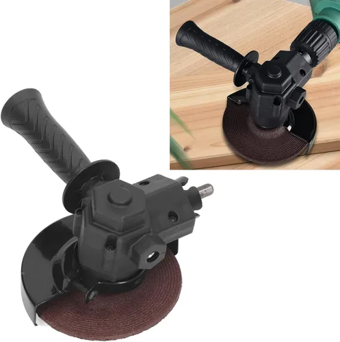 Vista 4 de Adaptador de amoladora de taladro a ángulo con mango, herramienta eléctrica de llave de disco de molienda para pulido de corte de plástico de metal