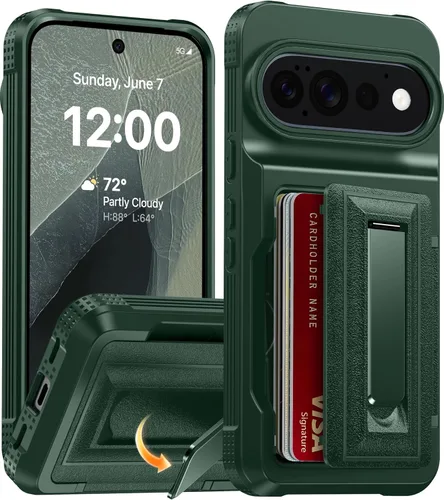 Vista 63 de Oterkin Funda tipo cartera para Google Pixel 11/11 Pro 4-5 tarjetero Negro