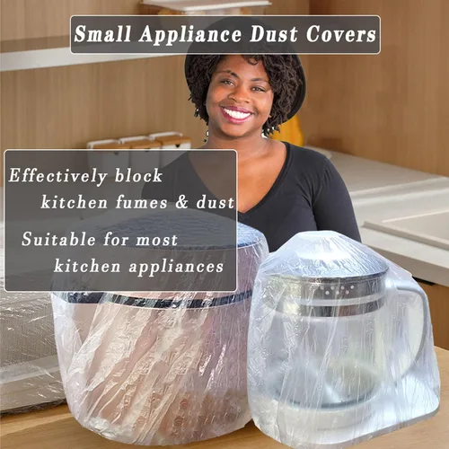 Vista 2 de STAYWILD 30 piezas de cubiertas protectoras para polvo de pequeños electrodomésticos de cocina, cubiertas desechables de plástico engrosadas