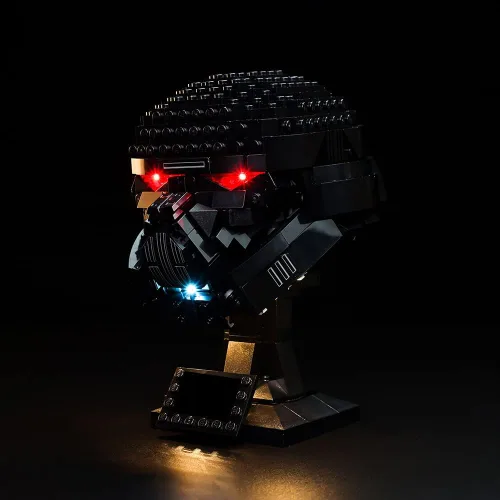 Vista 3 de Kyglaring Kit de iluminación LED diseñado para Lego Star Wars Dark Trooper Helmet 75343 Kit de construcción modelo, sin juego de Lego