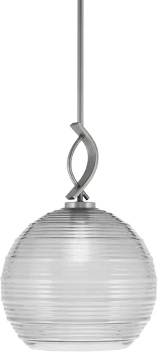 Vista 94 de Toltec Lighting Cavella Stem Colgado Mini colgante, acabado grafito, vidrio de muselina blanca de 4 pulgadas
