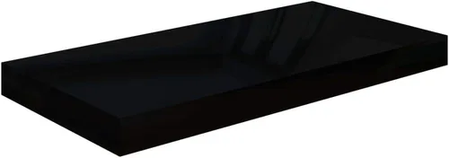 Vista 40 de Estante flotante de pared negro de 9.1 x 9.3 x 1.5 pulgadas, estante de almacenamiento de estante montado en la pared, estantes flotantes