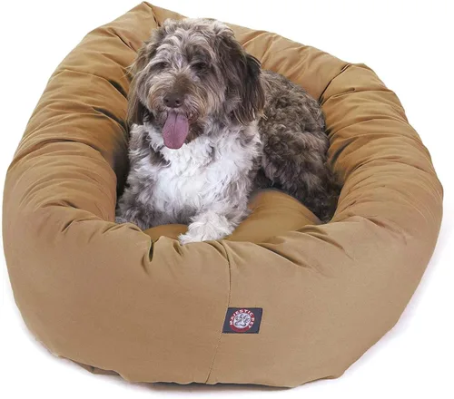 Vista 19 de Majestic Pet Products - Cama en forma de bagel para perro, color caqui, 32 pulgadas