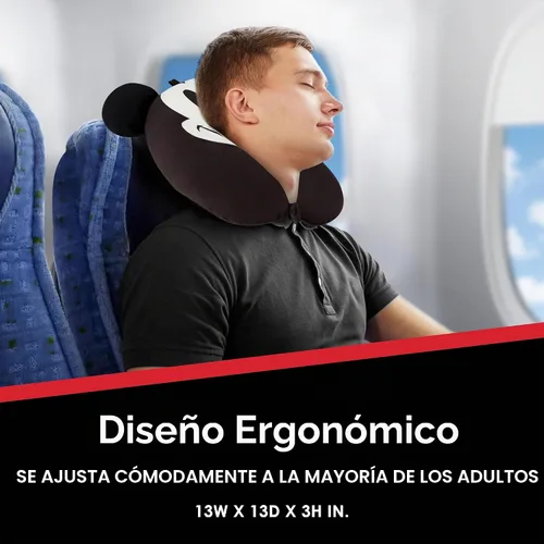 Vista 5 de FUL Disney Mickey Mouse - Almohada para el cuello, color negro