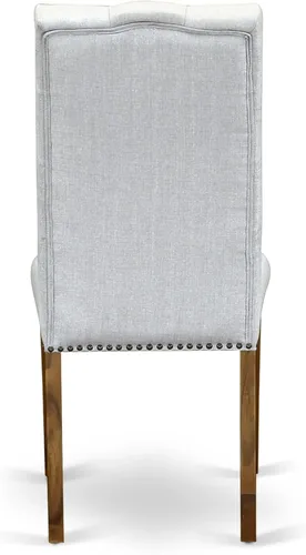 Vista 11 de East West Furniture ANEL3-ANA-05 Juego de mesa y sillas de cocina de 3 piezas contiene una mesa redonda de comedor con pedestal y 2 sillas Parsons